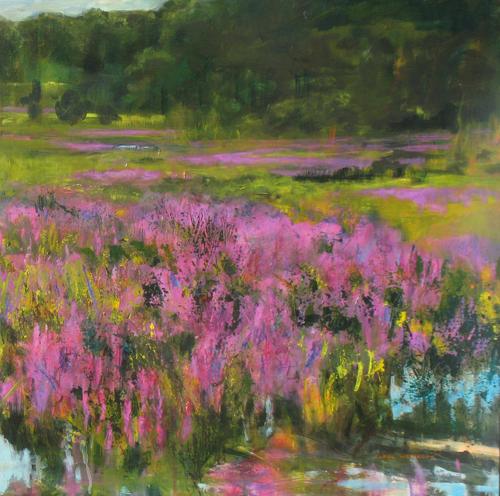 Allure of Lythrum   SOLD  24x24 inches 